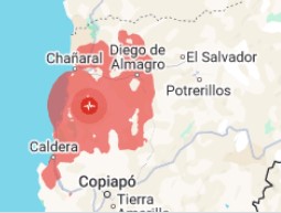 Fuerte sismo se percibe en la Regi&oacute;n de Atacama: epicentro en Huasco